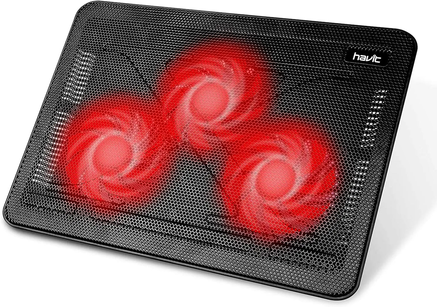 HV-F2056 Laptop Cooling Pad - Ultra-Slim Cooling Stand with 3 Quiet Fans for 15.6"-17" Gaming Laptops
