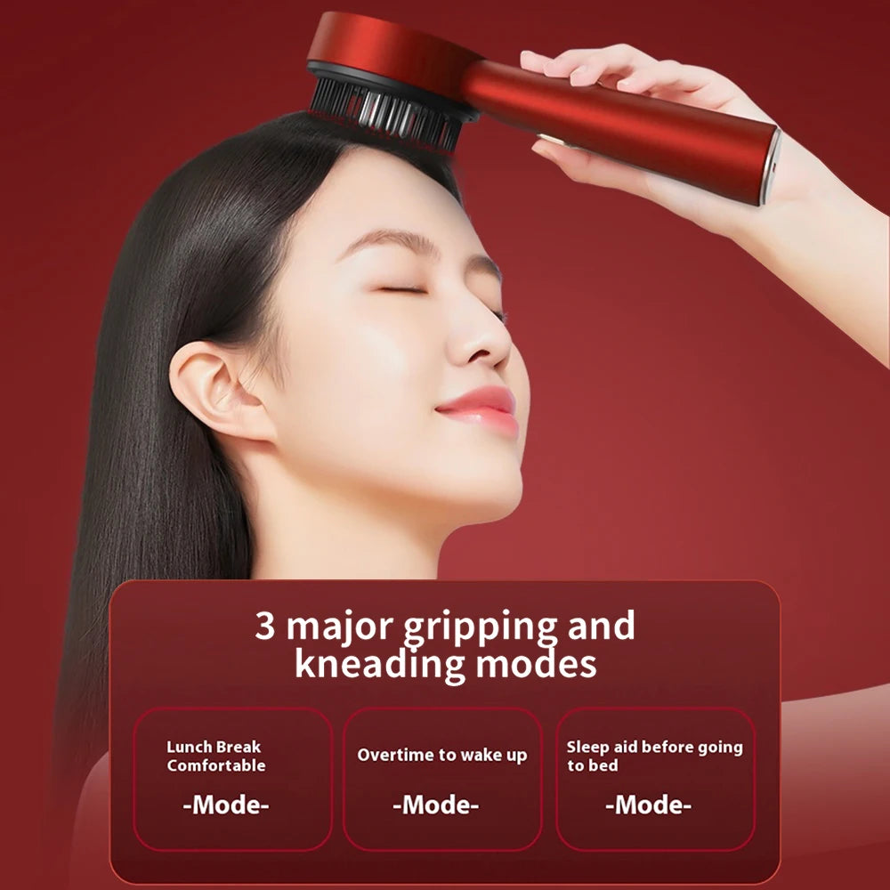 Revitalize Your Hair with the Electric Vibration Massage Comb - Red Light Therapy Scalp Brush & Oil Applicator for Enhanced Hair Growth!