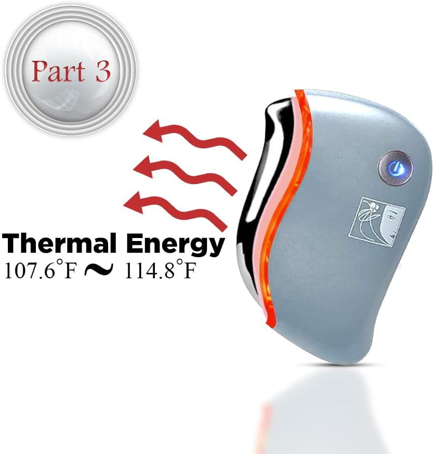 Rejuvenate Your Skin: 4-In-1 Electric Heated Gua Sha Facial Tool & Massager for Radiant Face and Neck