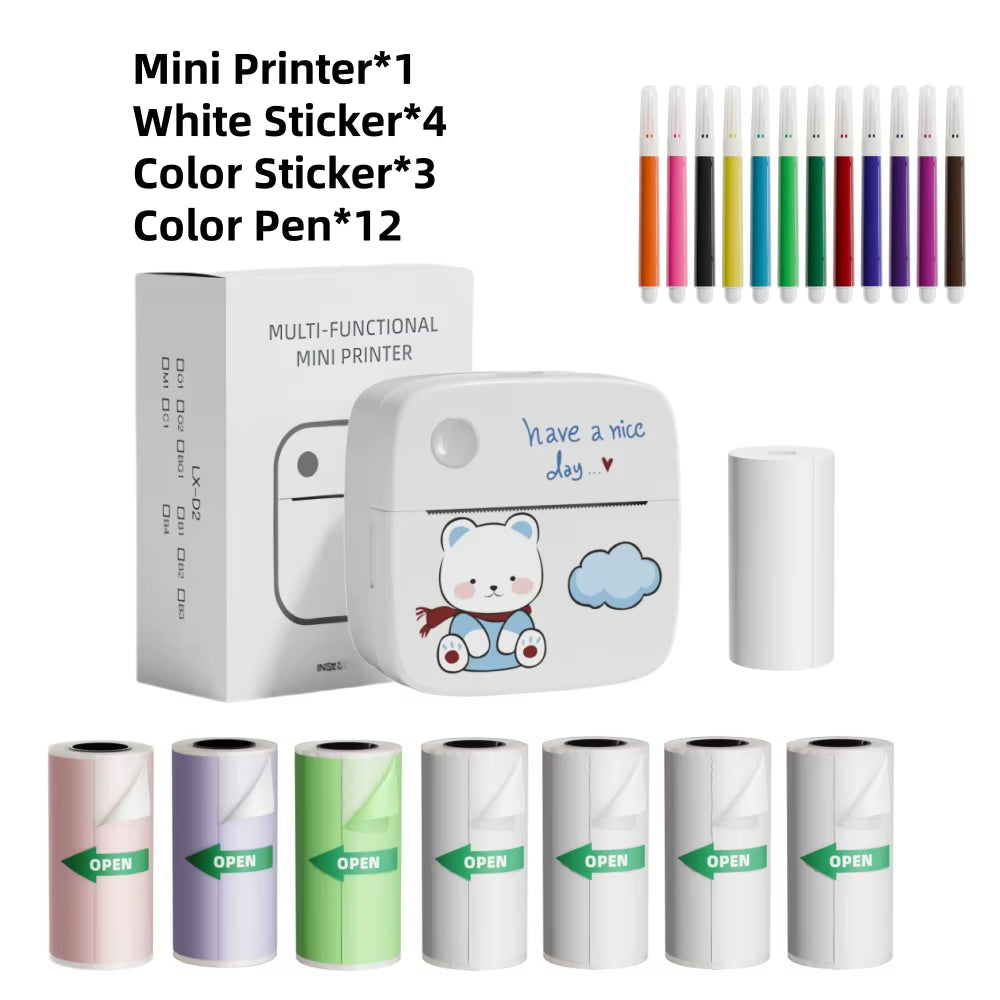 B2 Mini Bluetooth Thermal Printer - Portable Inkless Photo Printer for iOS & Android Devices