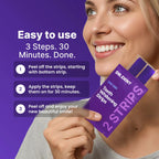 [Stock Up]Drdent Purple Teeth Whitening Strips - 7 Whitening Sessions - Safe for Enamel - Non Sensitive Teeth Whitening - Peroxide-Free