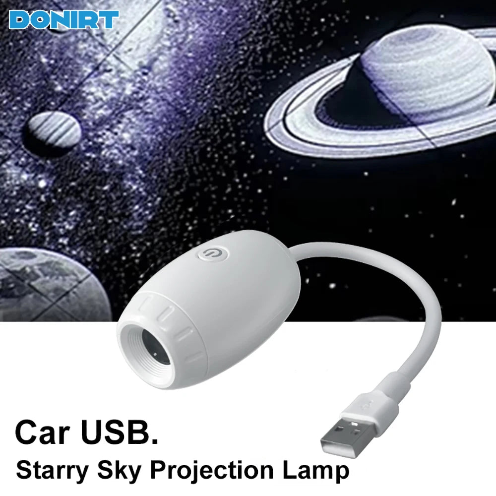 USB Car Atmosphere Projector Light - Transform Your Vehicle with Starry Galaxy Ambiance for Romantic Nights and Parties!