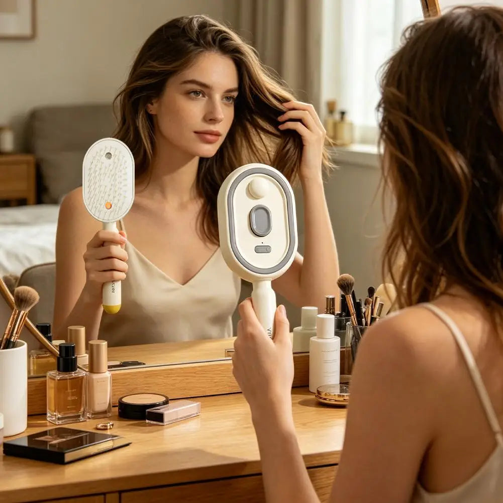Hydrating Spray Massage Comb — 3-in-1 Scalp & Hair Care