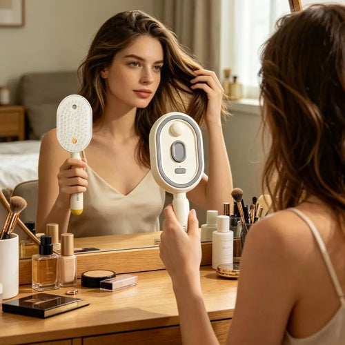 3-in-1 Hydrating Spray Massage Comb — Electric Scalp Massager with Essential Oil Infuser