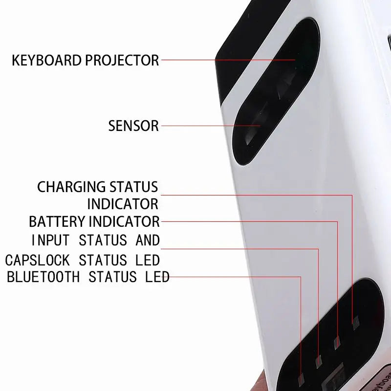 M1/KB560S Wireless Bluetooth Mini Touch Laser Projection Keyboard for Laptops and Phones