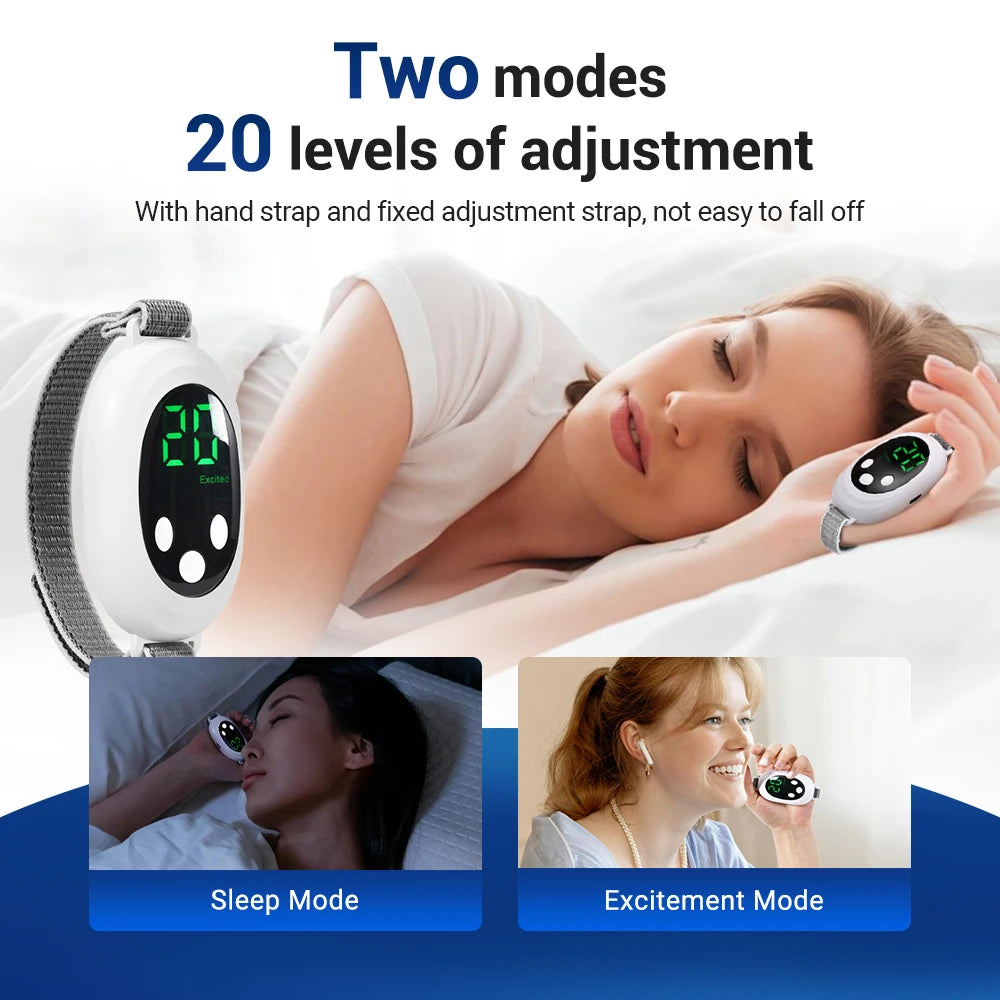 Revolutionary EMS Sleep Aid Device - Microcurrent Therapy for Insomnia, Stress & Anxiety Relief - Palm Pulse Massager for Restful Sleep