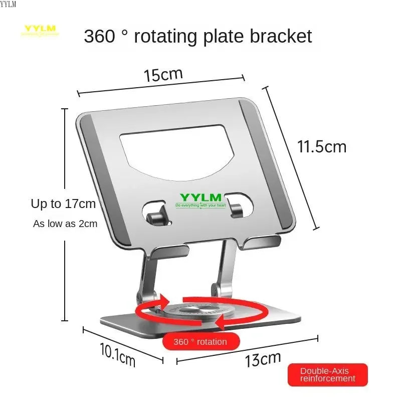 Ultimate 360° Rotating Tablet Stand - Adjustable & Foldable Aluminum Holder for iPad Pro, Air, Mini