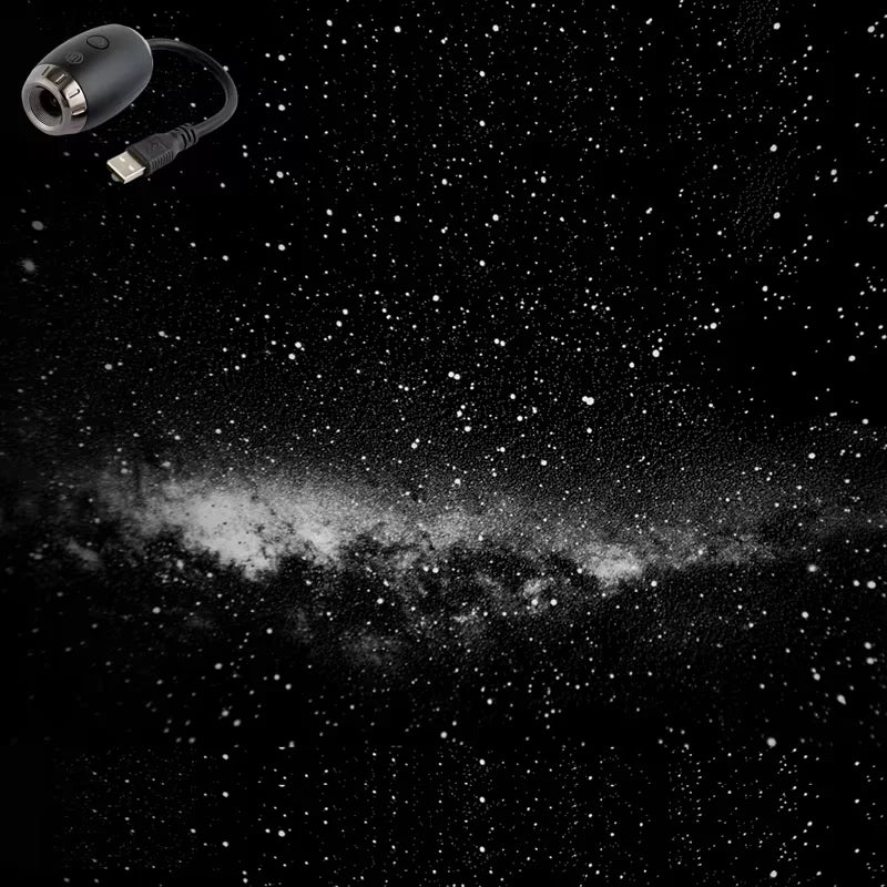 USB Car Atmosphere Projector Light - Transform Your Vehicle with Starry Galaxy Ambiance for Romantic Nights and Parties!