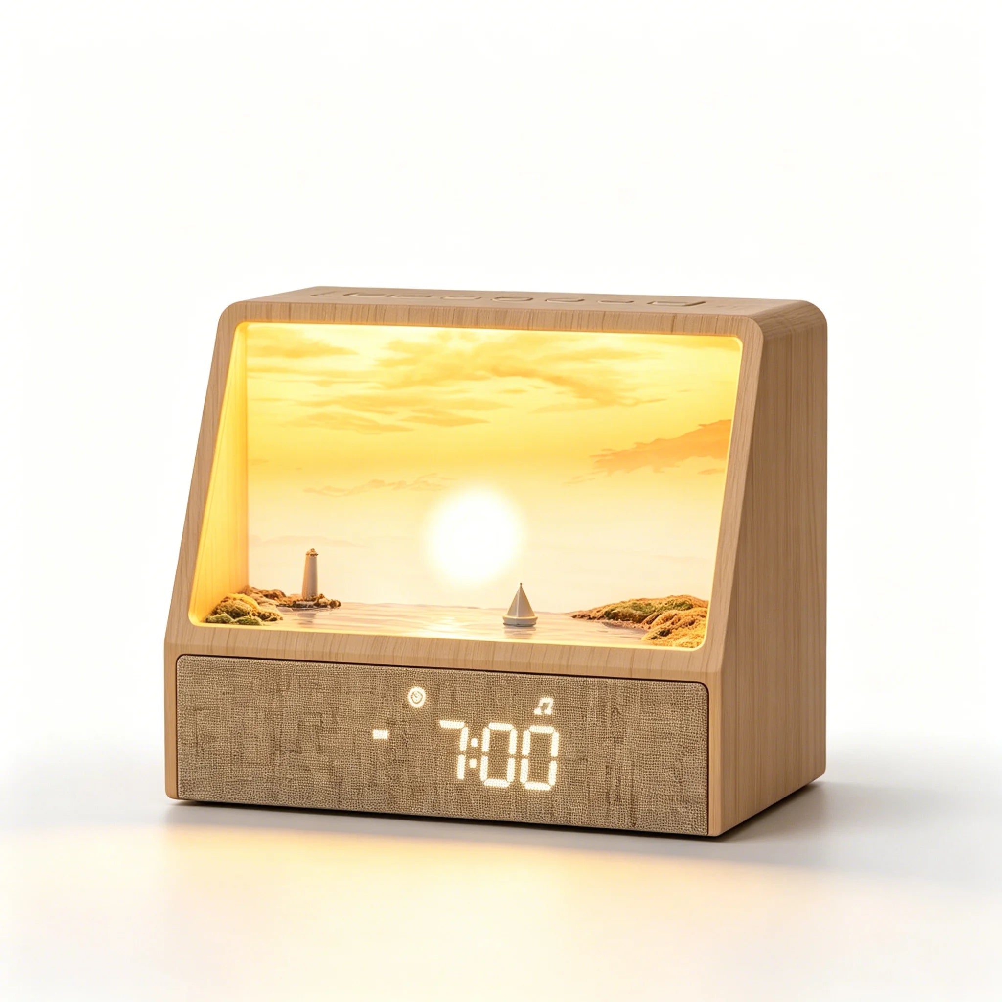 Bluetooth Sunrise Alarm Clock with White Noise & Dimmable Light - Perfect Sleep Companion for Adults & Kids