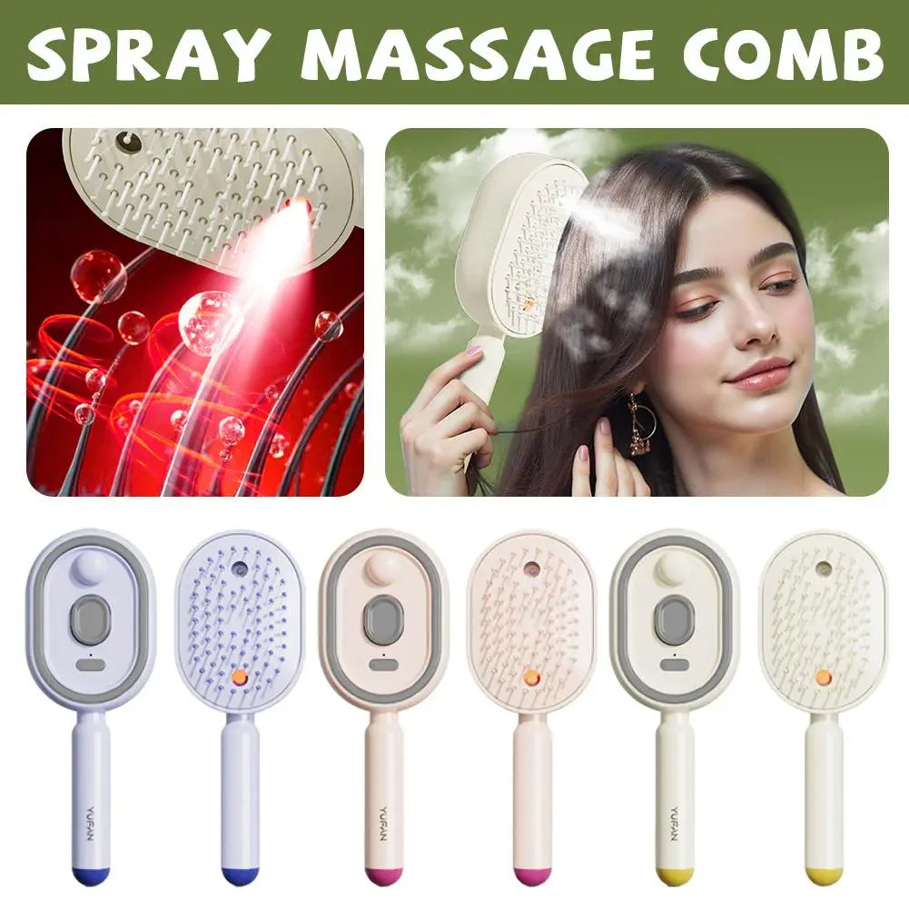 Hydrating Spray Massage Comb — 3-in-1 Scalp & Hair Care