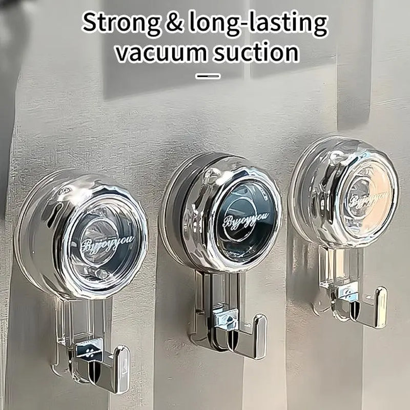 10Pcs Strong Suction Cup Hooks for Shower No Drill Removable Hooks for Glass Door Mirror Windows Tile Bathroom Towel Organizer Hanger