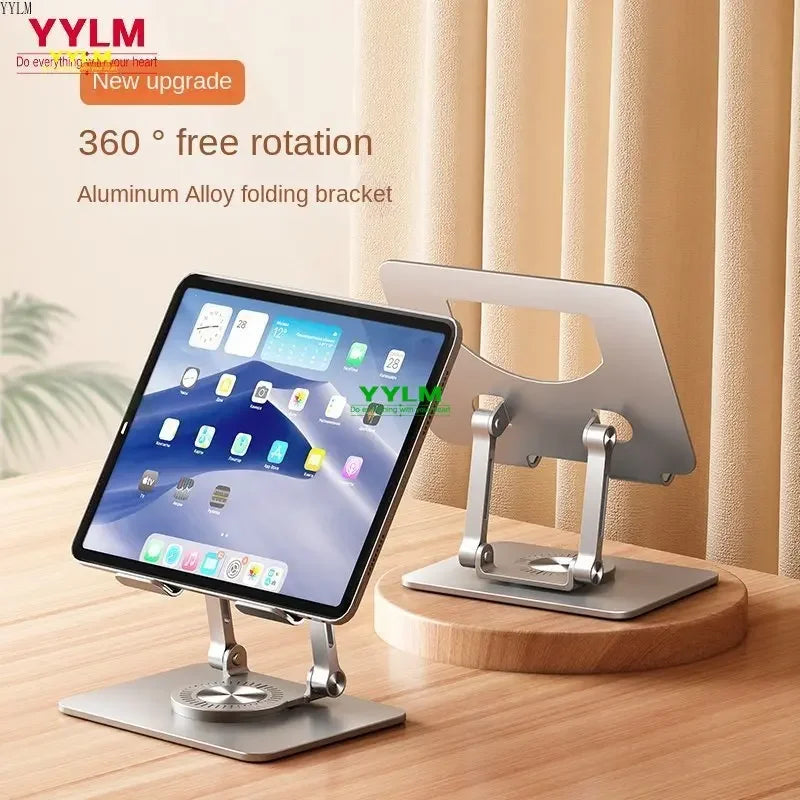 Ultimate 360° Rotating Tablet Stand - Adjustable & Foldable Aluminum Holder for iPad Pro, Air, Mini