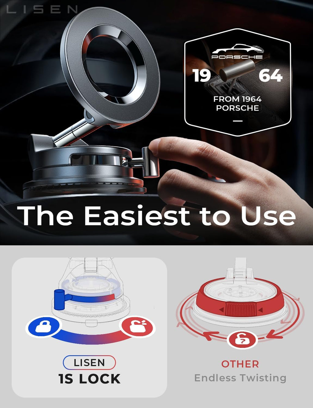 MagSafe Magnetic Car Phone Mount Holder