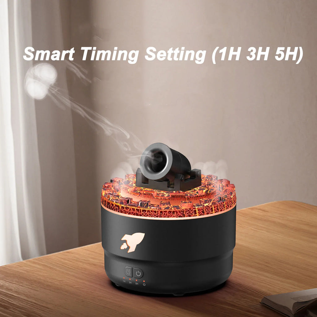 Whisper-Quiet Air Mist Humidifier & Essential Oil Diffuser with Innovative Timer - Perfect for Bedside & Tea Table