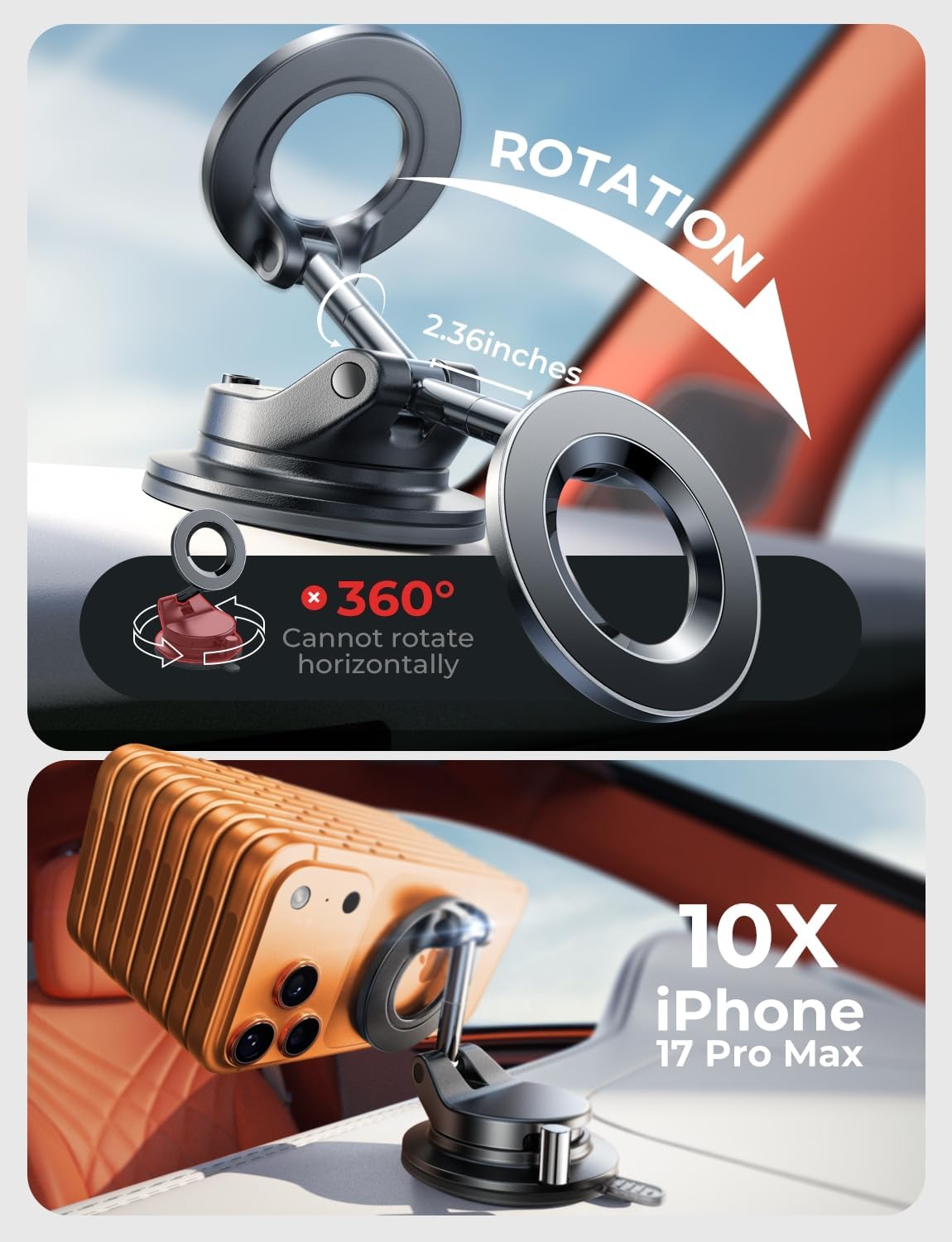 MagSafe Magnetic Car Phone Mount Holder