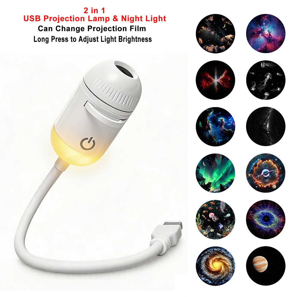 USB Car Atmosphere Projector Light - Transform Your Vehicle with Starry Galaxy Ambiance for Romantic Nights and Parties!
