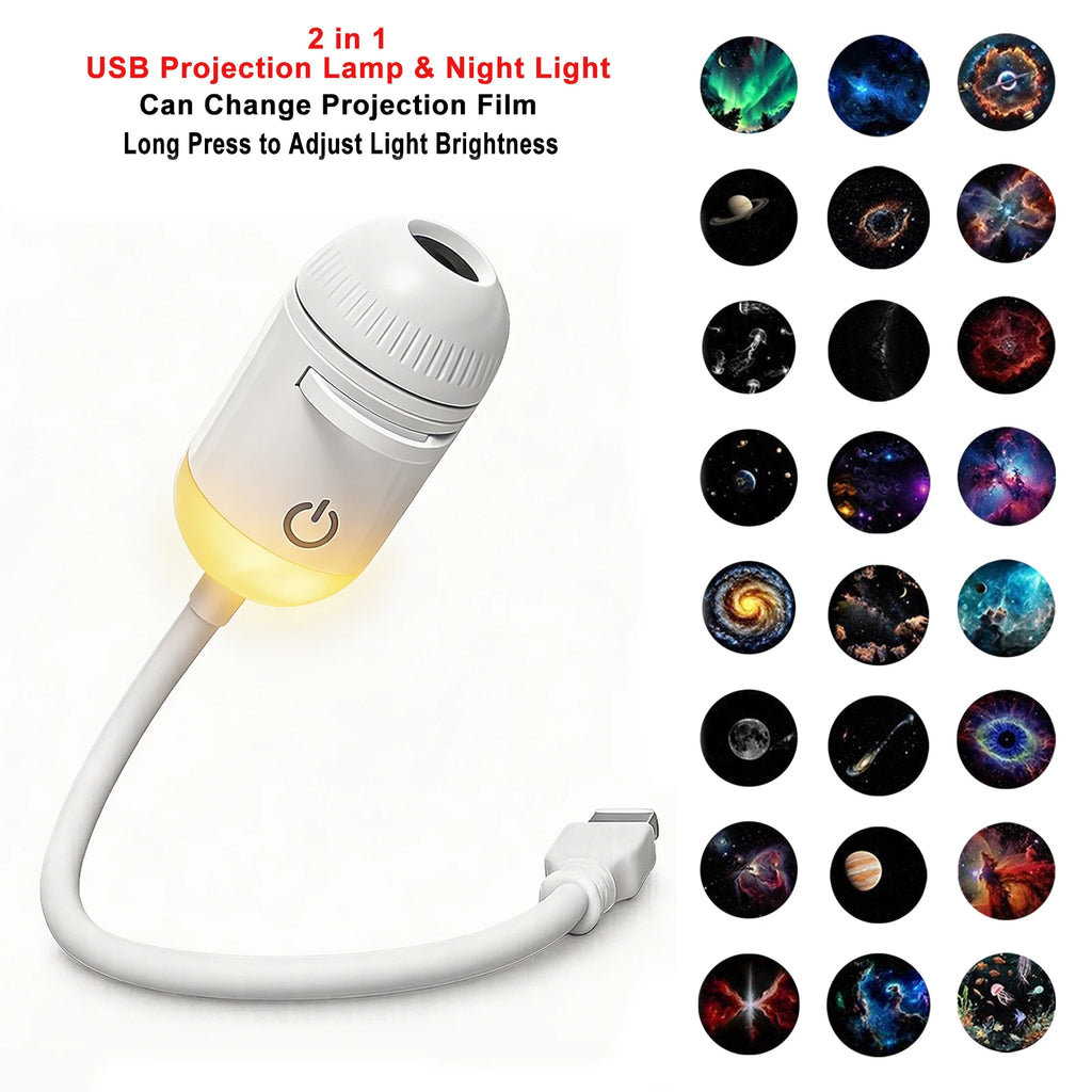 USB Car Atmosphere Projector Light - Transform Your Vehicle with Starry Galaxy Ambiance for Romantic Nights and Parties!