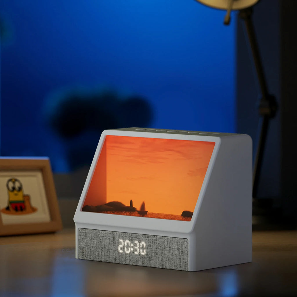 Bluetooth Sunrise Alarm Clock with White Noise & Dimmable Light - Perfect Sleep Companion for Adults & Kids