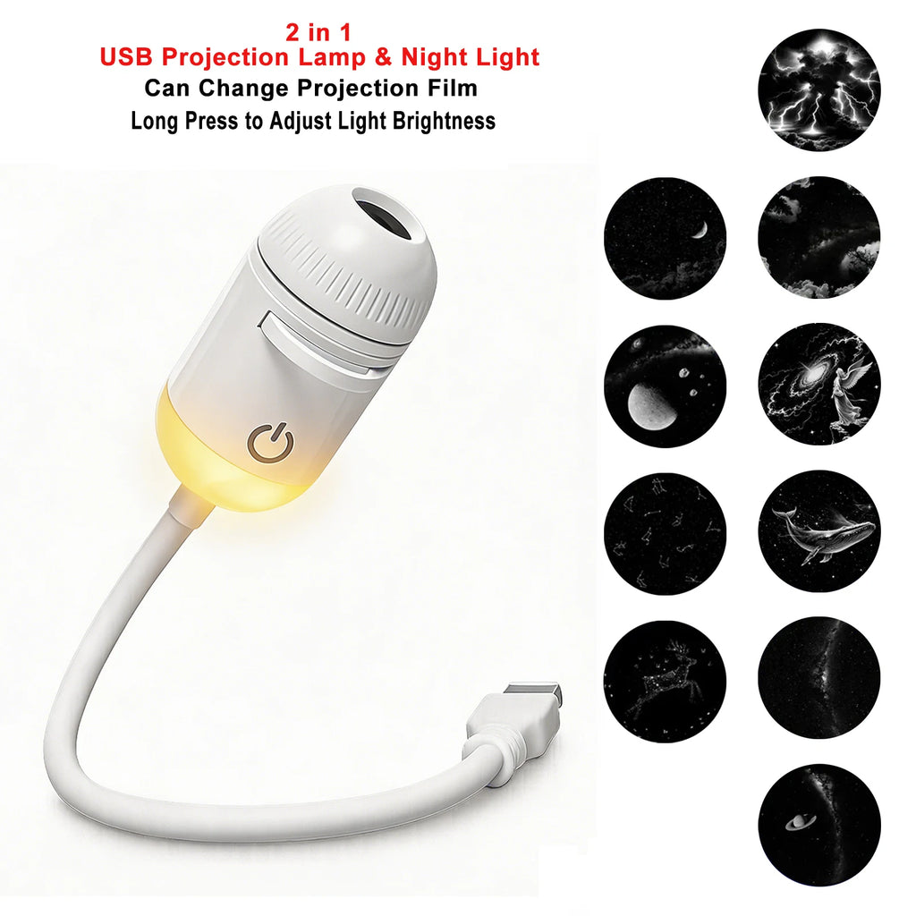 USB Car Atmosphere Projector Light - Transform Your Vehicle with Starry Galaxy Ambiance for Romantic Nights and Parties!