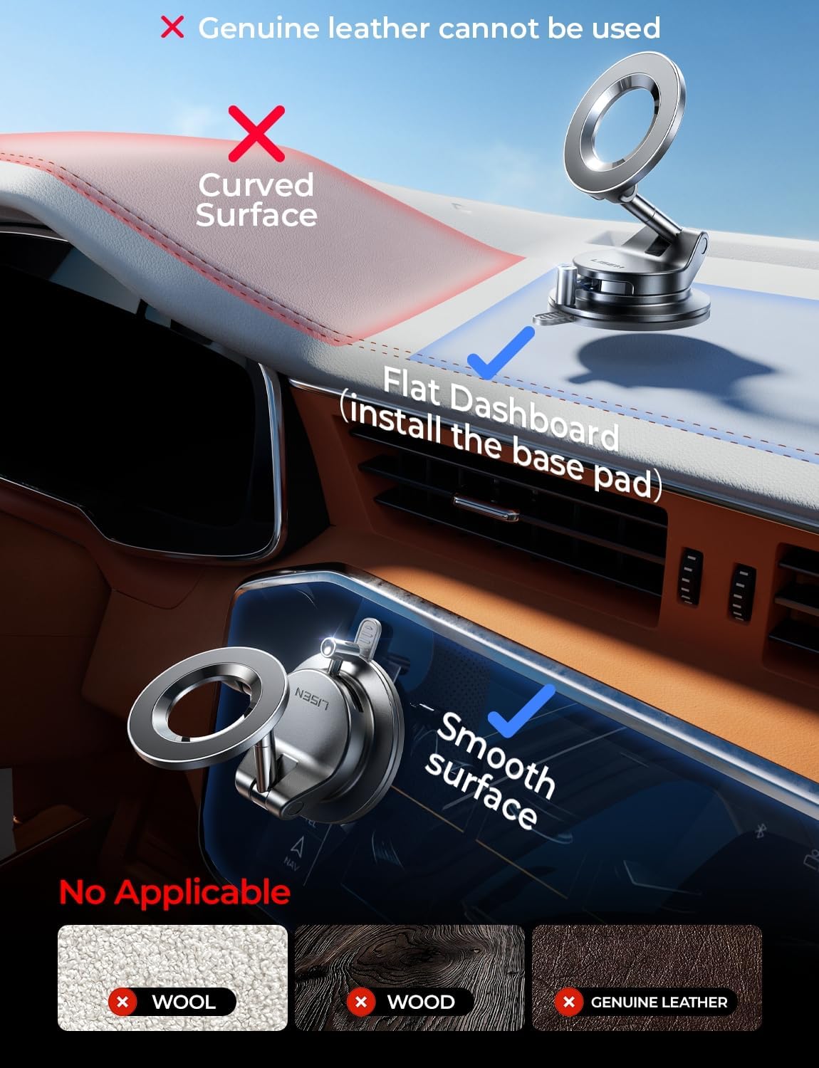 MagSafe Magnetic Car Phone Mount Holder