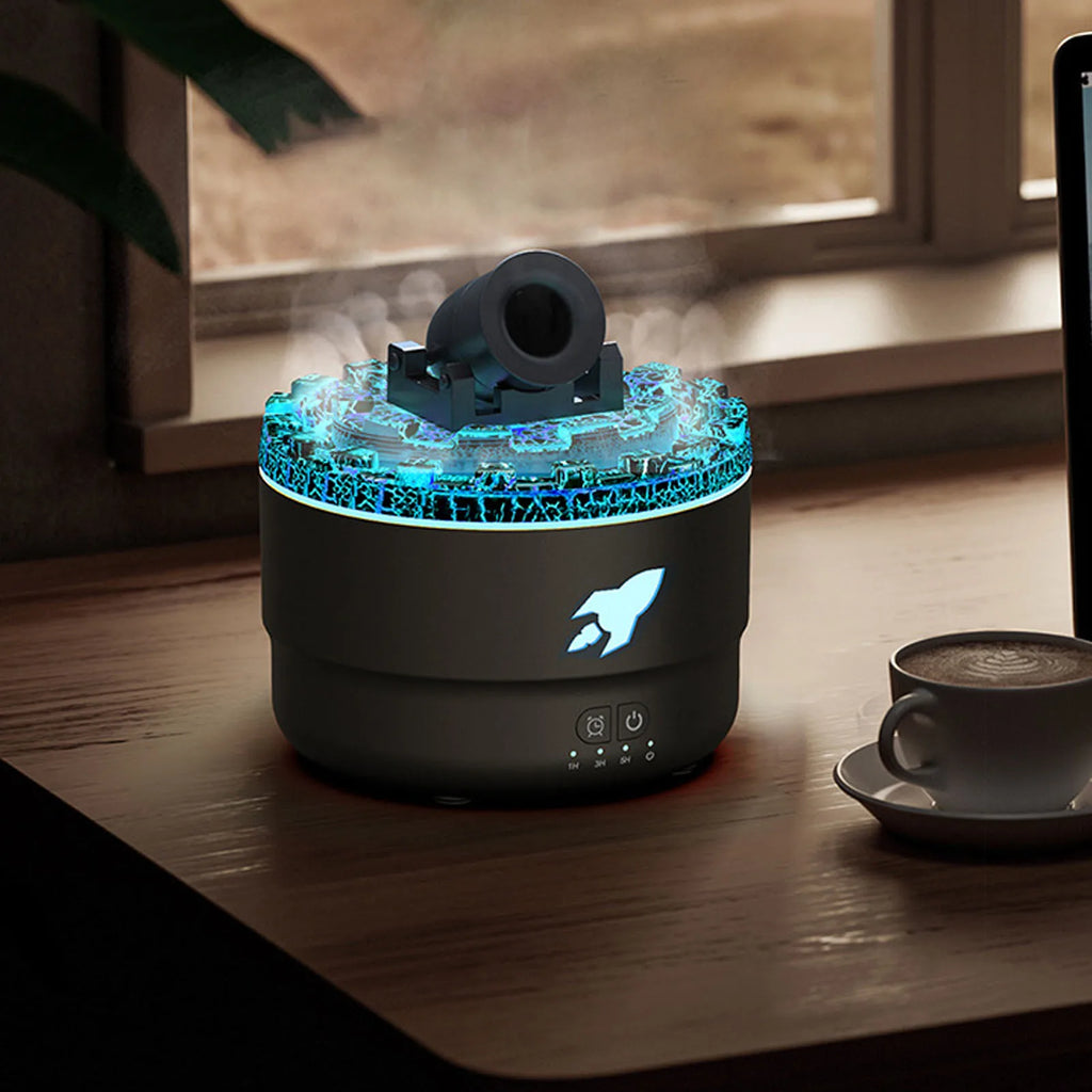 Whisper-Quiet Air Mist Humidifier & Essential Oil Diffuser with Innovative Timer - Perfect for Bedside & Tea Table