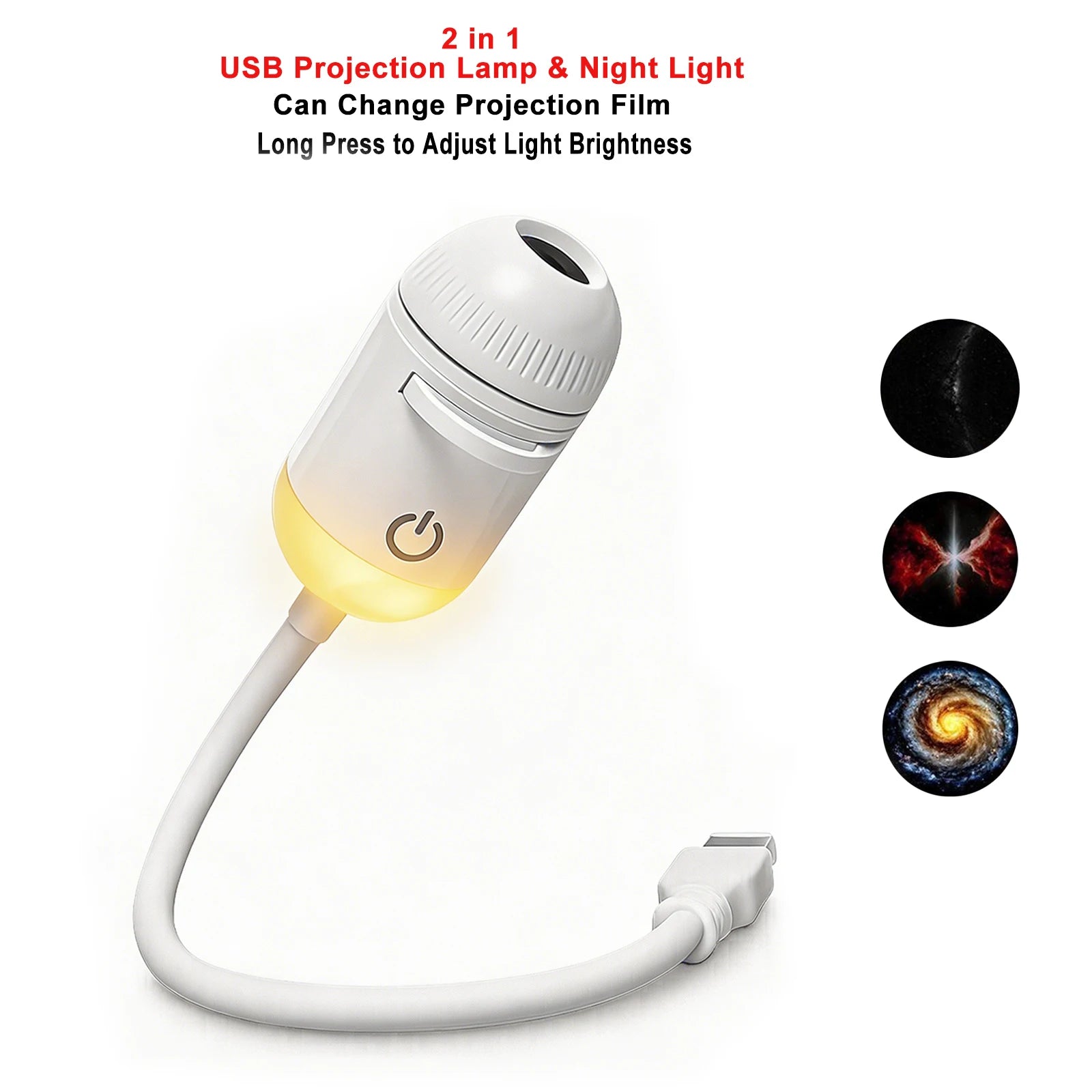 USB Car Atmosphere Projector Light - Transform Your Vehicle with Starry Galaxy Ambiance for Romantic Nights and Parties!