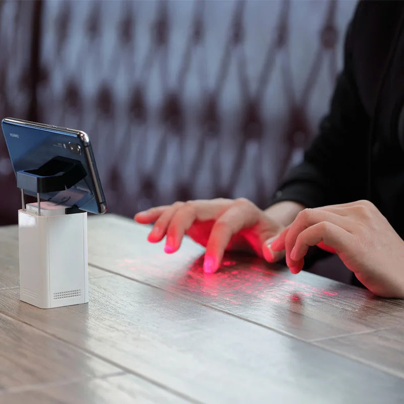 M1/KB560S Wireless Bluetooth Mini Touch Laser Projection Keyboard for Laptops and Phones