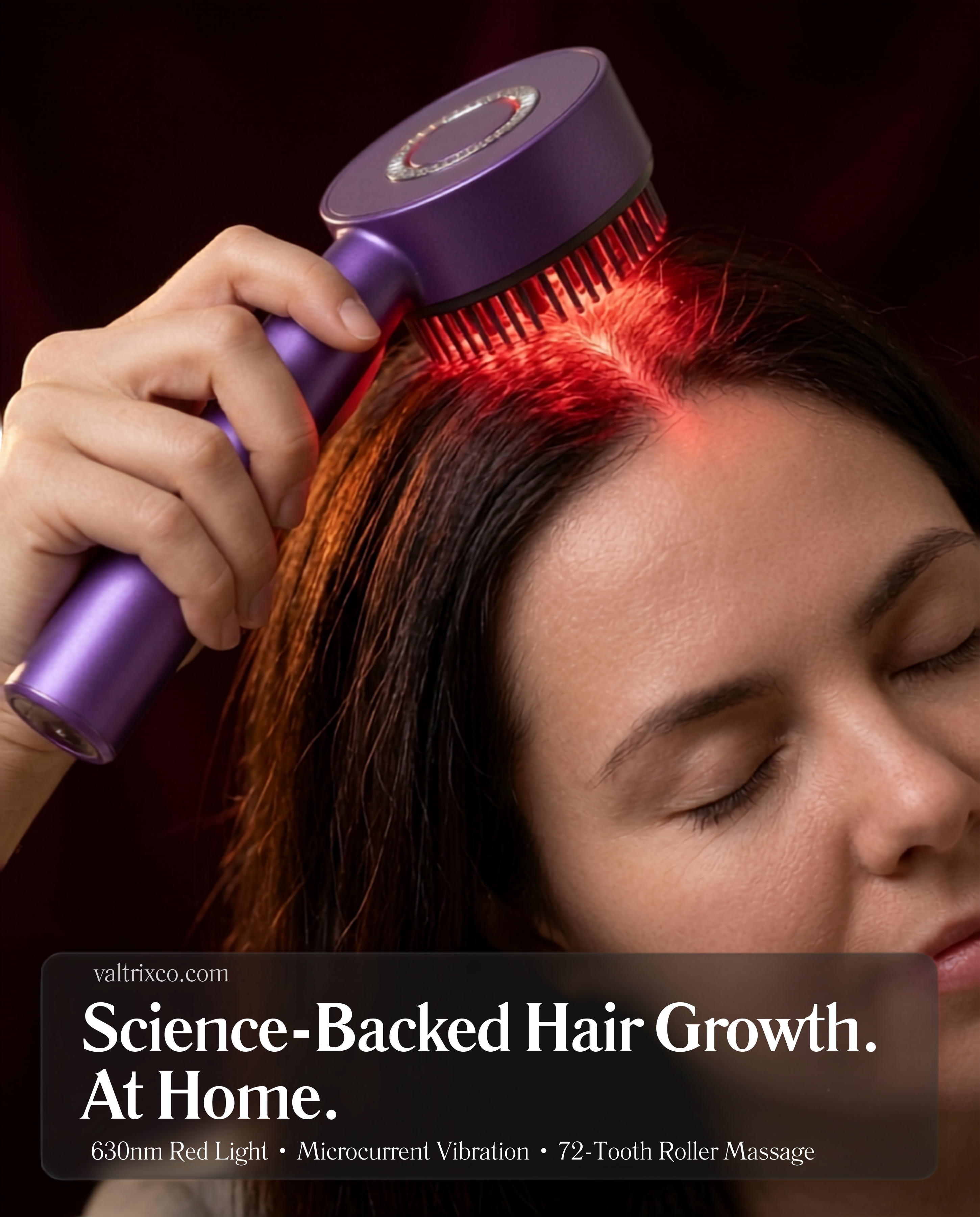 Revitalize Your Hair with the Electric Vibration Massage Comb - Red Light Therapy Scalp Brush & Oil Applicator for Enhanced Hair Growth!