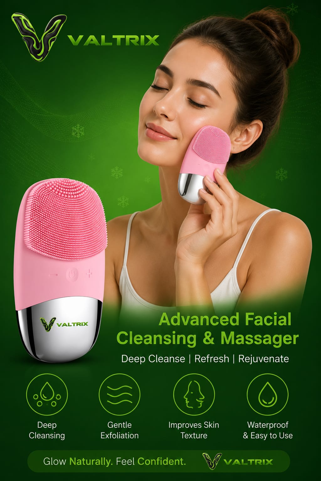 Mini Silicone Electric Face Cleansing Brush Electric Facial Cleanser Facial Cleansing Brush Skin Massager Skin Care Tools
