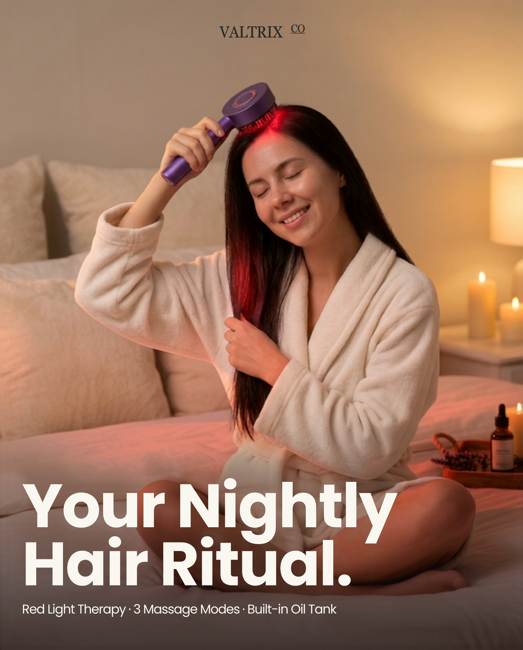 Revitalize Your Hair with the Electric Vibration Massage Comb - Red Light Therapy Scalp Brush & Oil Applicator for Enhanced Hair Growth!