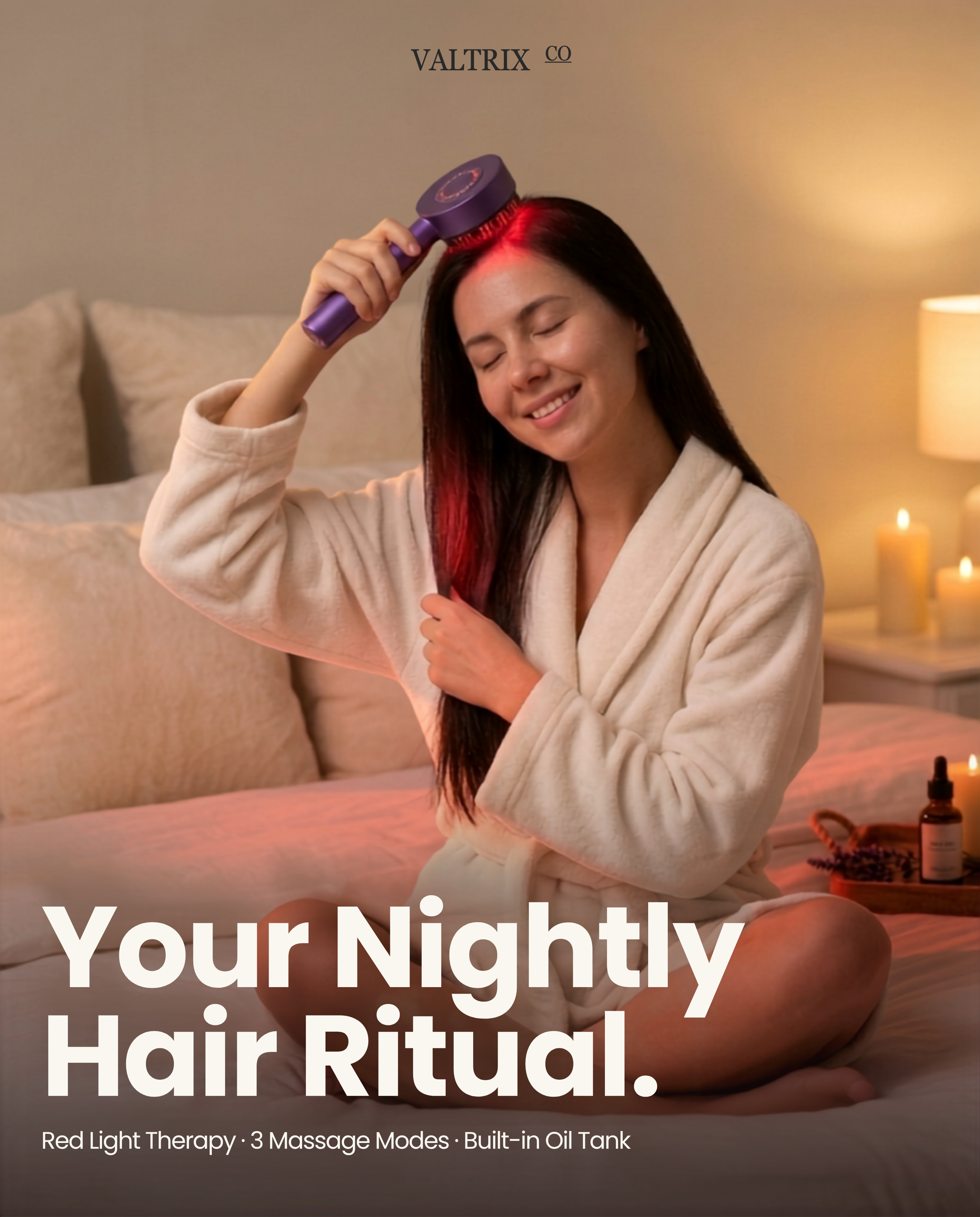 Revitalize Your Hair with the Electric Vibration Massage Comb - Red Light Therapy Scalp Brush & Oil Applicator for Enhanced Hair Growth!