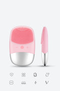Mini Silicone Electric Facial Cleansing Brush pink