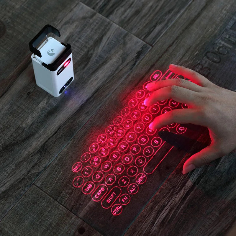 M1/KB560S Wireless Bluetooth Mini Touch Laser Projection Keyboard for Laptops and Phones