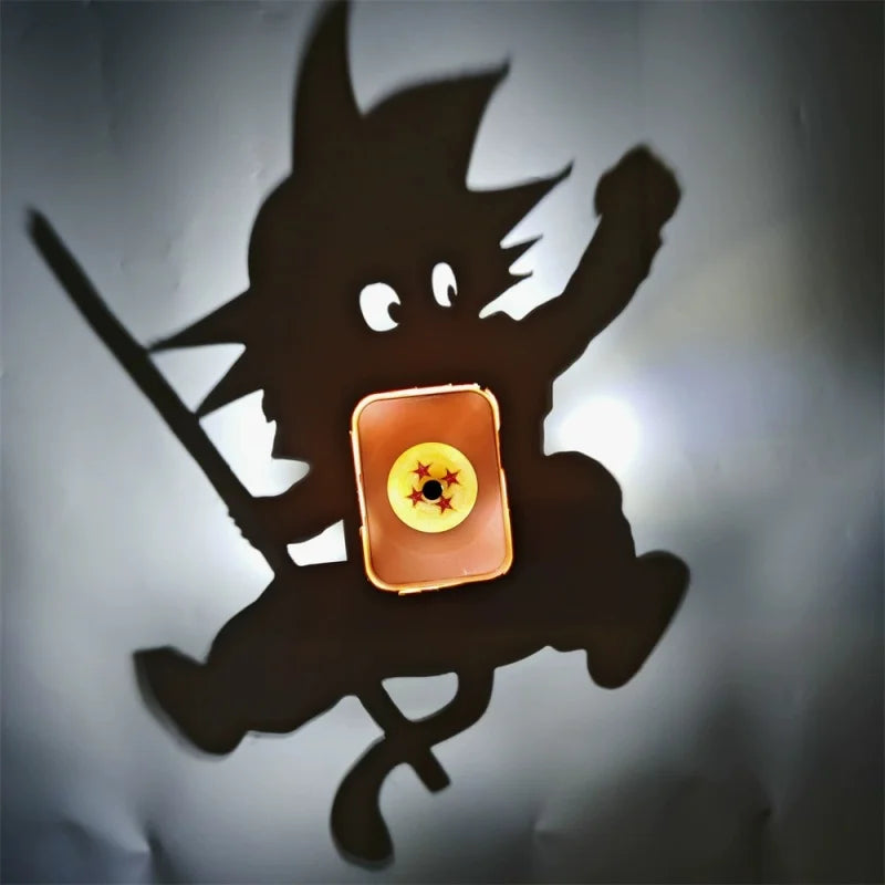 Anime Shadow Light Projector Lamp - Luffy, Goku & Zoro Night Light - Perfect Surprise Gift for Friends and Besties