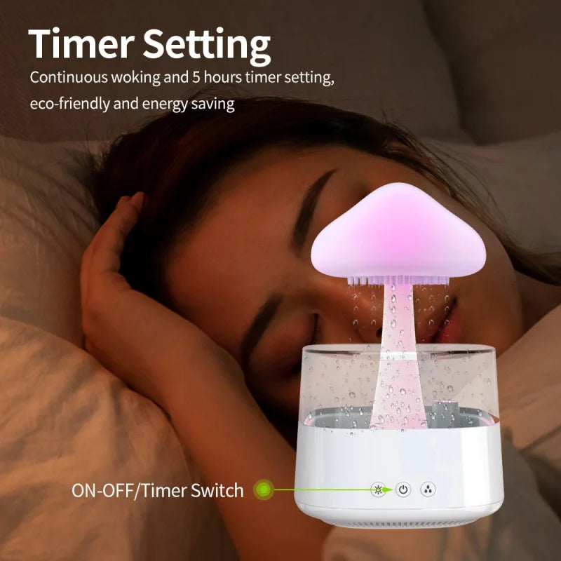Luminous Aromatherapy Oil Diffuser - Desktop Humidifier with Soothing Underwater Sounds for Better Sleep