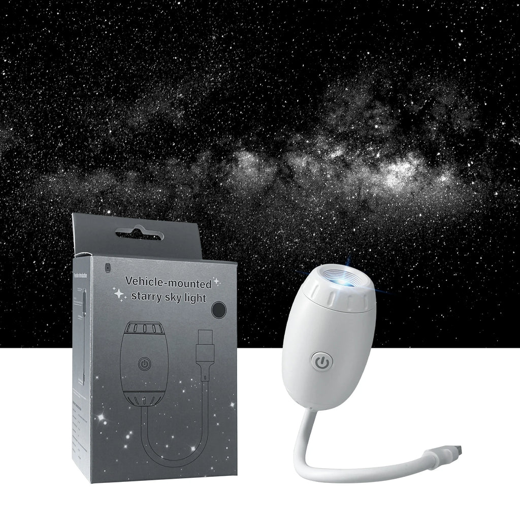 USB Car Atmosphere Projector Light - Transform Your Vehicle with Starry Galaxy Ambiance for Romantic Nights and Parties!