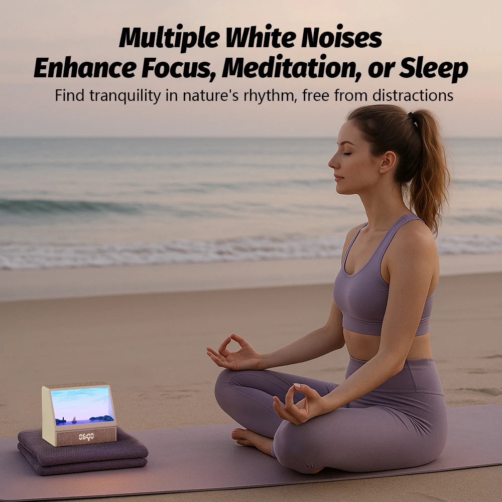 Bluetooth Sunrise Alarm Clock with White Noise & Dimmable Light - Perfect Sleep Companion for Adults & Kids