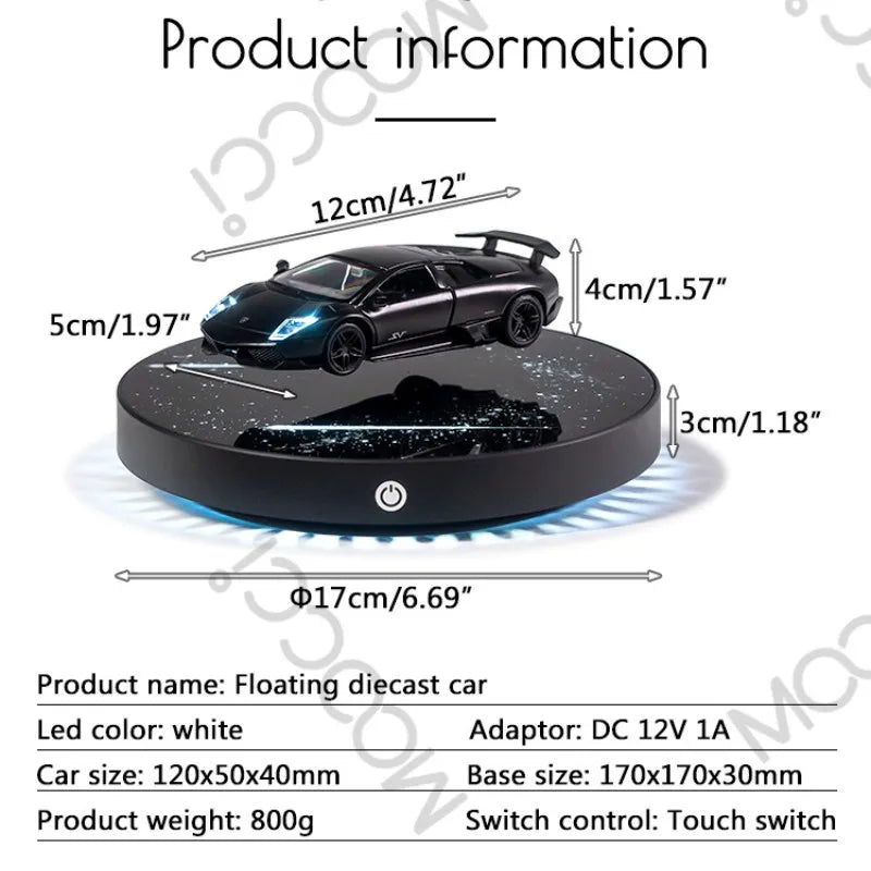 Magnetic Levitating Car - 360° Rotating Home & Office Decor, Perfect Unique Business Gift!