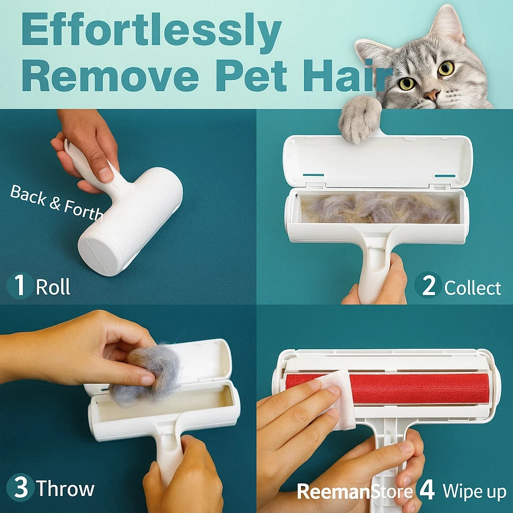 Chomchom Design Pet Hair Remover and Reusable Lint Roller Cat & Dog Hair Remover