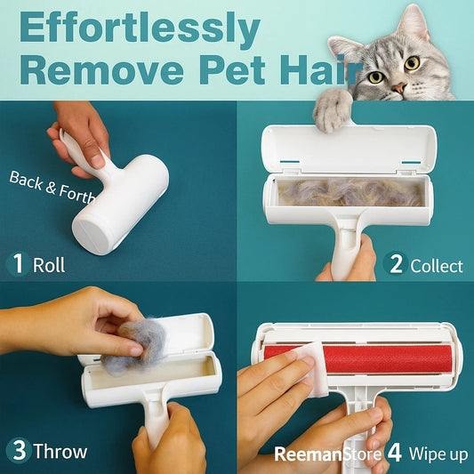 Chomchom Design Pet Hair Remover and Reusable Lint Roller Cat & Dog Hair Remover