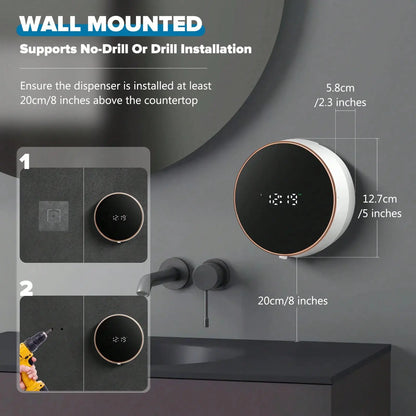 1Pc,Smart Touchless Automatic Soap Dispenser Touchless Auto Hands Free Lotion Wall Mount Liquid Dish Soap Dispenser Electric Plastic Modern Smart Rechargeable Hand Soap Dispenser for Bathroom Kitchen