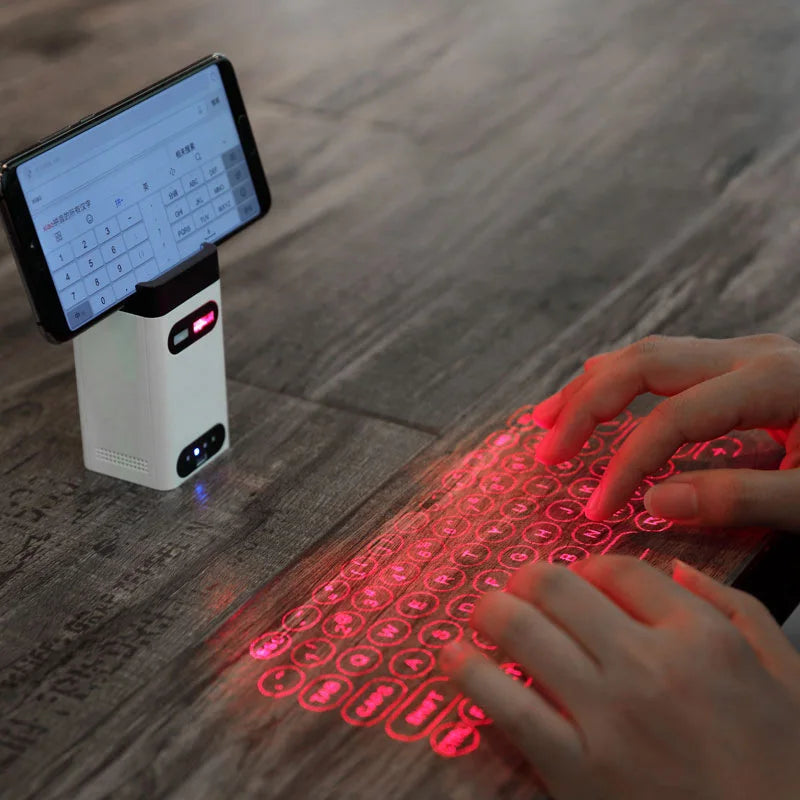 M1/KB560S Wireless Bluetooth Mini Touch Laser Projection Keyboard for Laptops and Phones